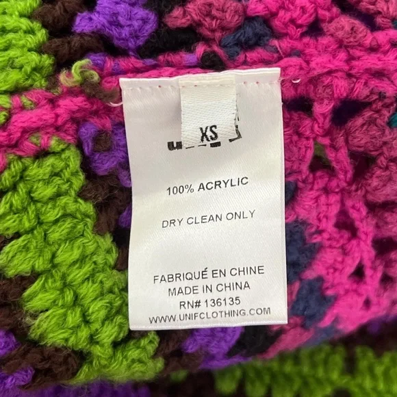 UNIF rainbow crochet melody sweater - Picture 6 of 7